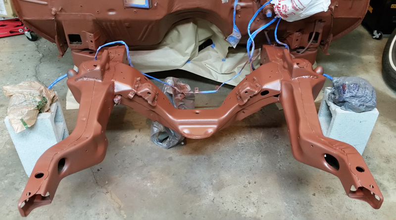 Those bumpstops are held on with rivets so they’re getting painted. Won’t hurt anything, and you can’t see them with the suspension installed, anyway.